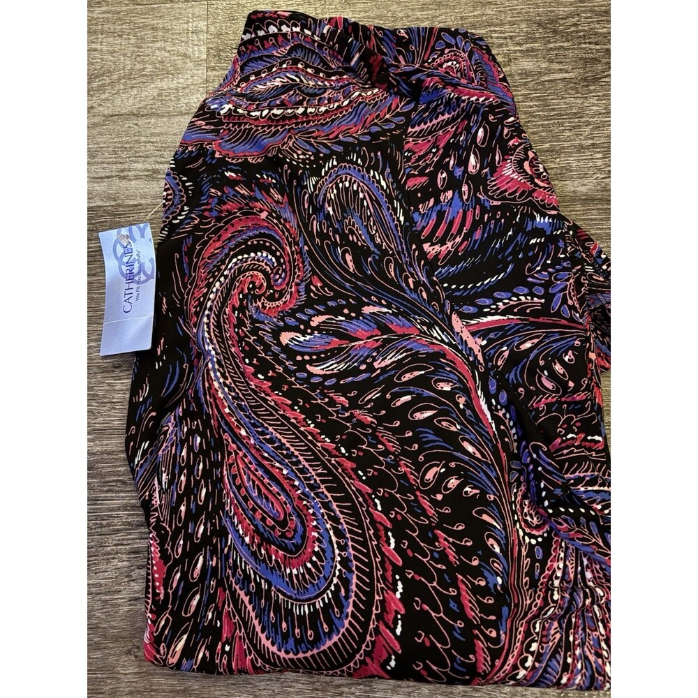 NWT Catherine’s Anywear Open Front Cardigan 4X Paisley Boho Blue Pink Drapey